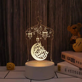 Verlichte 3D acryl lamp met Arabische kalligrafie voor de heilige maand Ramadan